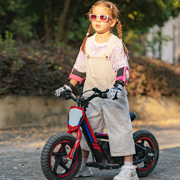 Adventure - 170W Kids Electric Motorcycle for Ages 3-6, Detachable Battery, Adjustable Seat, Safe Speeds Up to 10 MPH, 12Inch Off Road Tires - Red